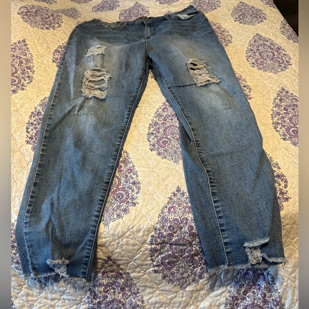 Distressed Blue Women's Jeans